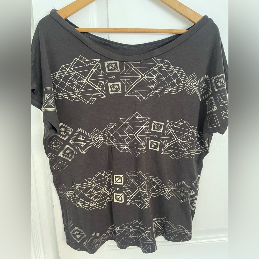 Geometric print on slouchy tee